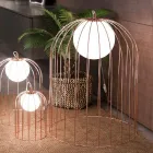 Selene Kluvì Design Tischlampe aus geblasenem Glas Ø54 H 70cm Viadurini