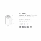 Selene Kluvì moderne geblasene Glastischlampe Ø33 H41cm Viadurini