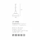 Selene Lampara mundgeblasenem Glas Pendelleuchte Ø37 ​​H 24/140 cm Viadurini