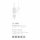 Selene Origami mundgeblasene Glas Pendelleuchte Ø16 H 30 / 140cm Viadurini