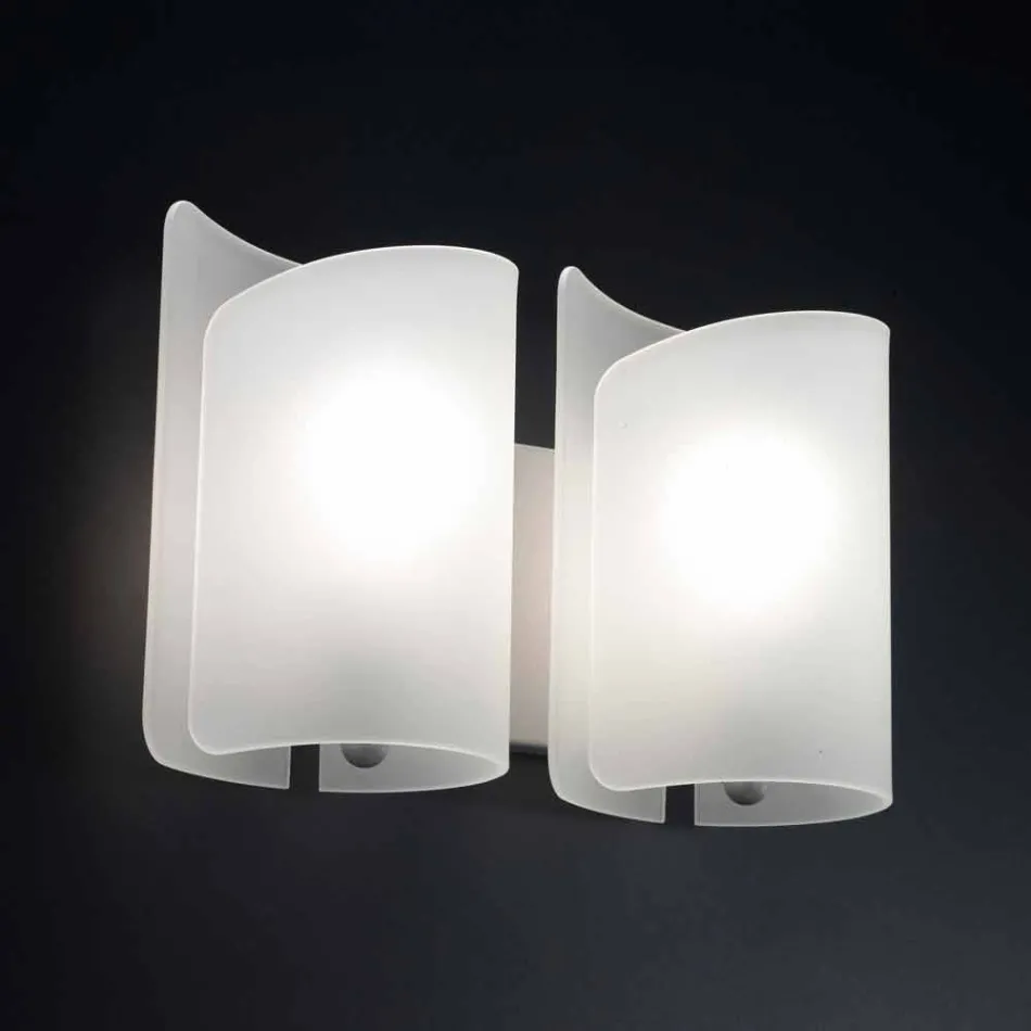 Selene Papiro mattierte Kristallapplikation 34x14 H25cm hergestellt in Italien Viadurini