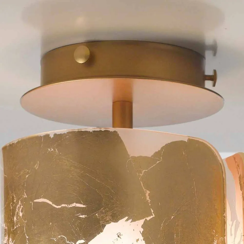 Selene Papiro Deckenlampe in Kristall Ø15 H30cm, hergestellt in Italien Viadurini