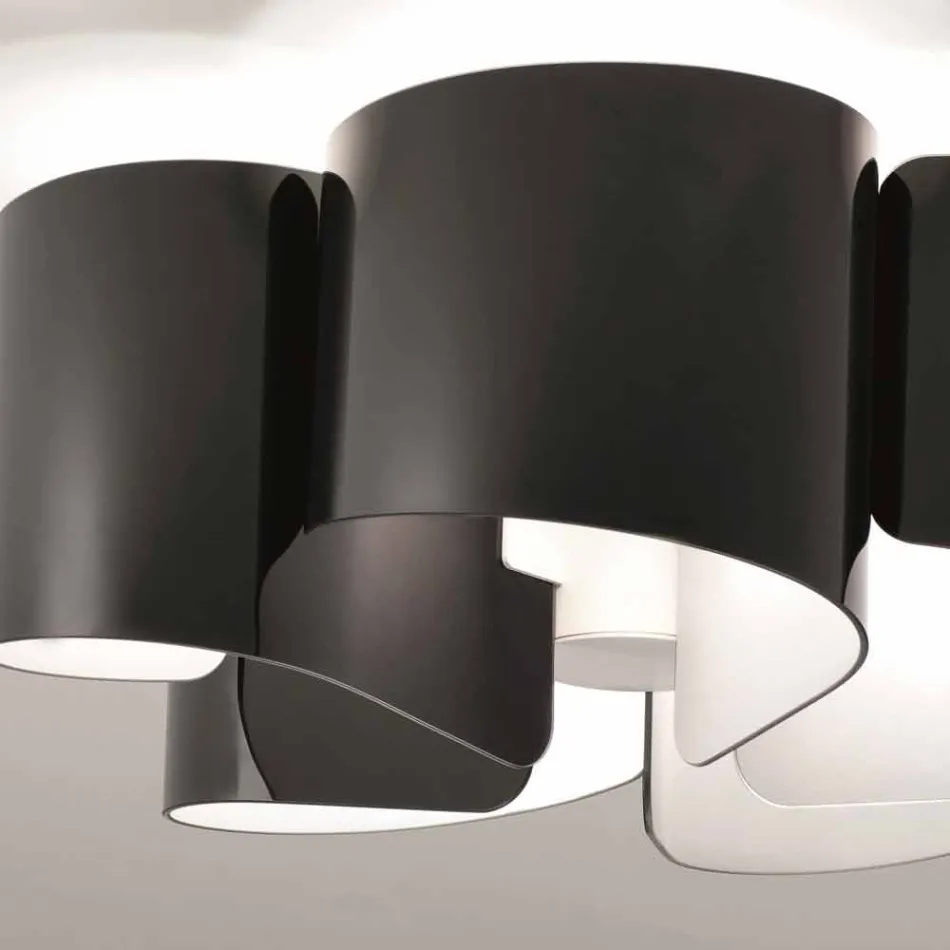 Selene Papiro Deckenleuchte in modernem Kristall Ø65 H28cm, made in Italy Viadurini