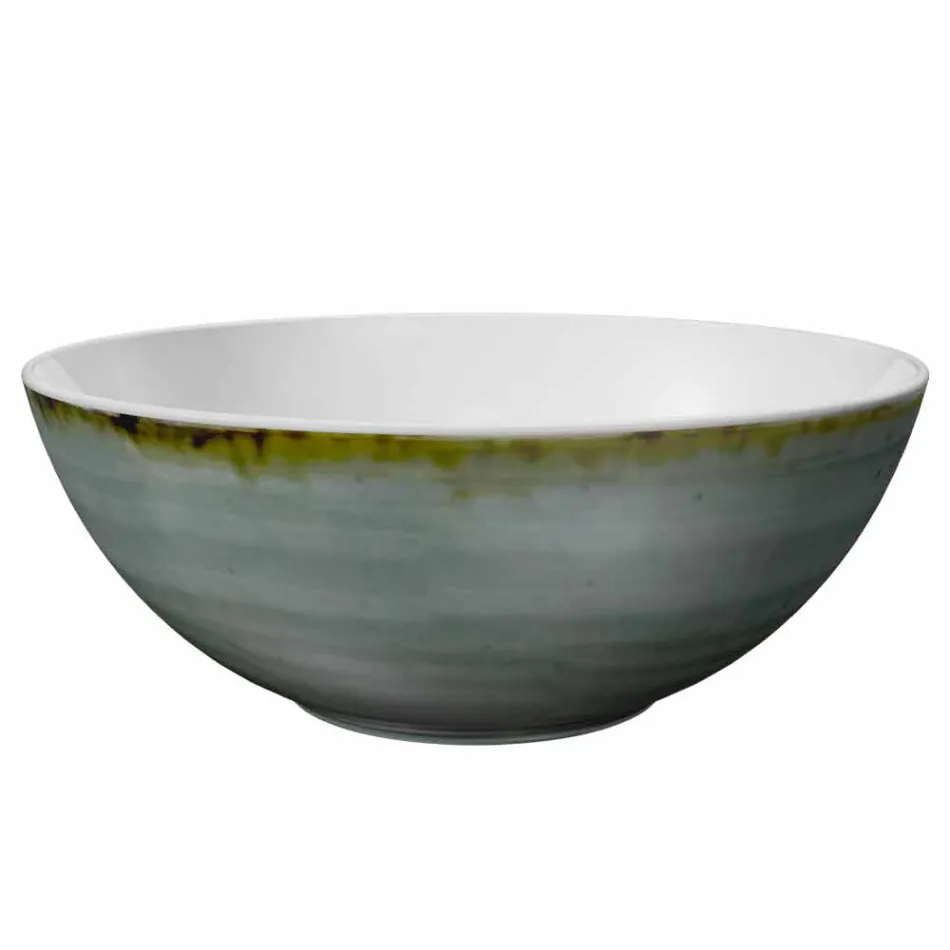 Service 6 Eisschalen und 2 Schalen aus farbigem Porzellan - Rurolo Viadurini