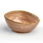 Set mit 8 modernen rechteckigen Designplatten und farbiger Steinzeugschale - Simba Viadurini