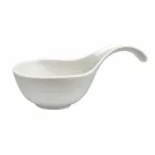 Aperitif Service 12 Stück moderne weiße Porzellan-Design-Platten - Nalah Viadurini