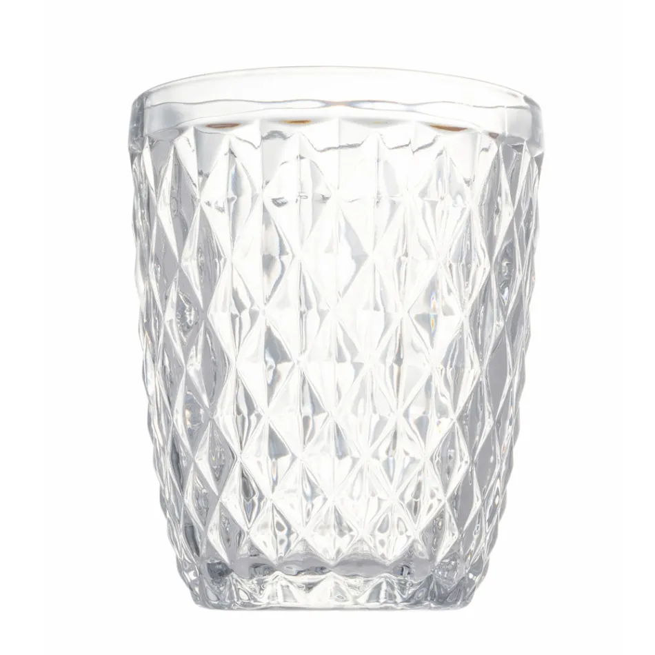 Glasset aus farbigem und geschnitztem Glas Wasser 12-teilig - Brillo Viadurini