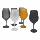 Rot- oder Weißweinbecher Set aus farbigem Glas, 12 Stück - Rand Viadurini