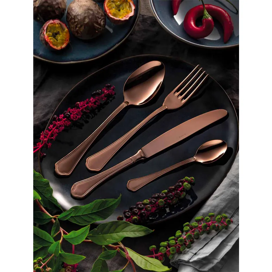 Komplettes Set Luxus Design Edelstahl Besteck 24 Stück - Boss Viadurini