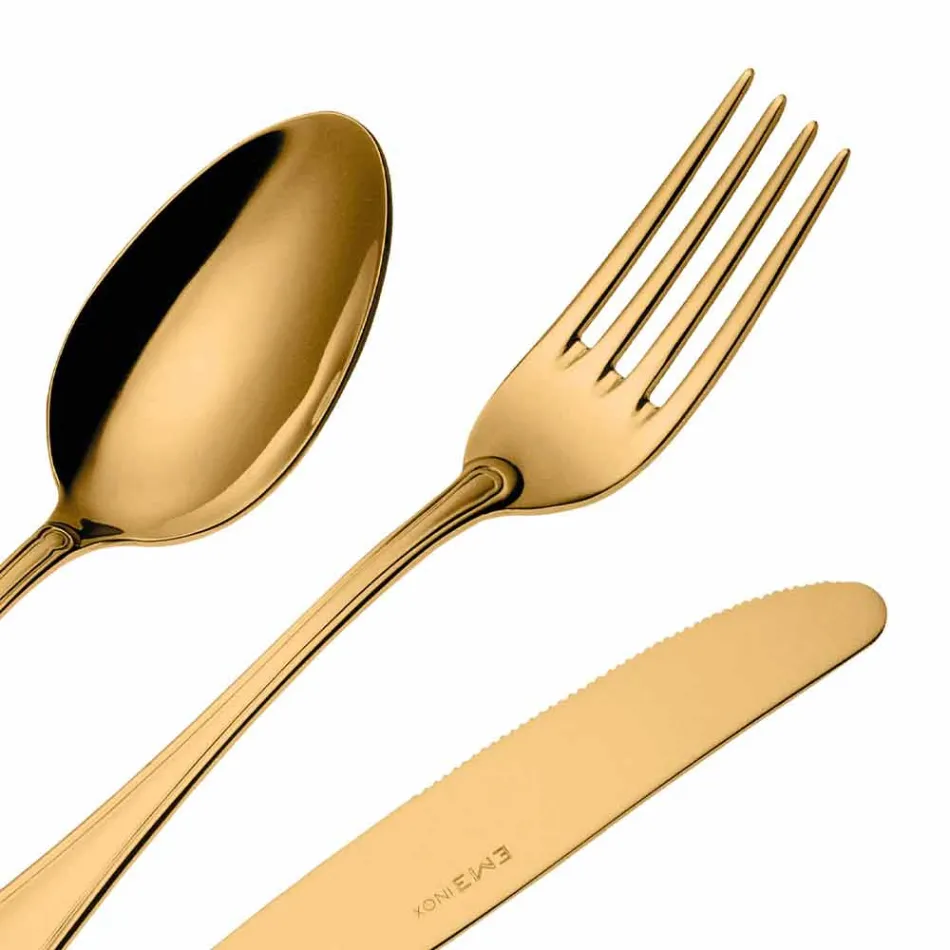 Komplettes Set Luxus Design Edelstahl Besteck 24 Stück - Boss Viadurini