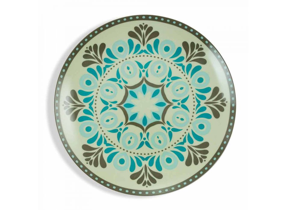 Blau gefärbtes Porzellangeschirr Set 18 Stück - Eivissa
