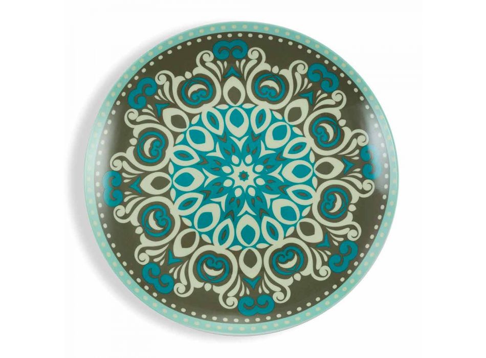 Blau gefärbtes Porzellangeschirr Set 18 Stück - Eivissa Viadurini