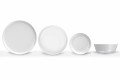 Weißes modernes Design Porzellan Dinner Set 24 Stück - Arktis