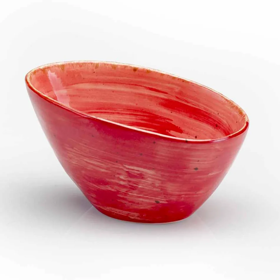 12 Stück Vorspeisenteller Service in farbigem Steinzeug von modernem Design - Simba Viadurini