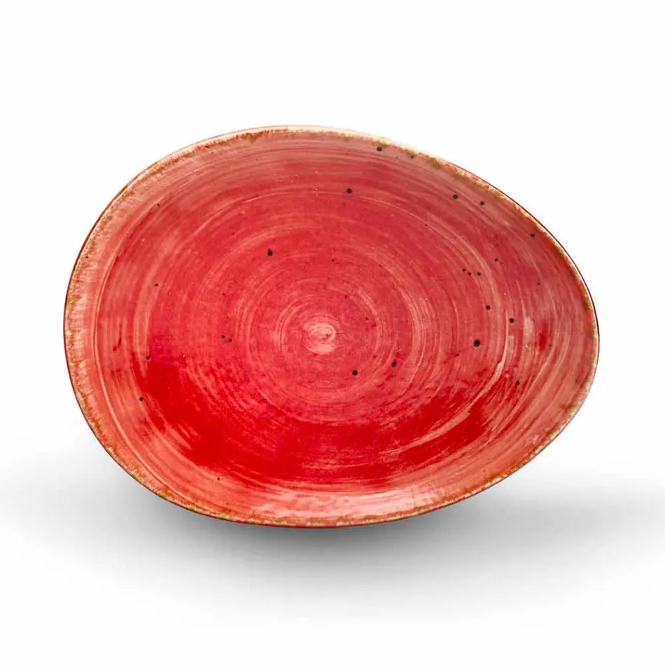 12 Stück Vorspeisenteller Service in farbigem Steinzeug von modernem Design - Simba Viadurini