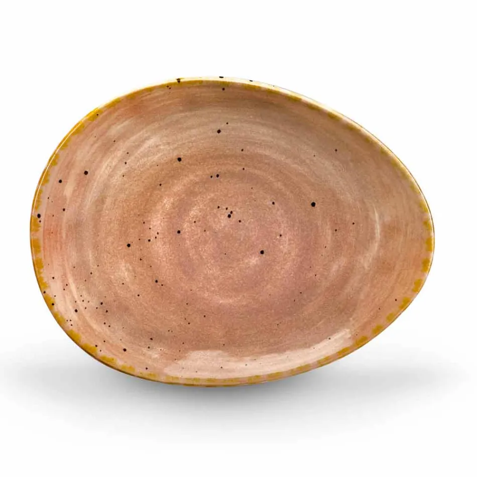 12 Stück Vorspeisenteller Service in farbigem Steinzeug von modernem Design - Simba Viadurini