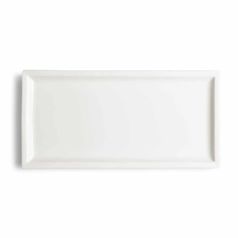 Weißes Porzellan Moderne Teller Set 25 Stück - Basal Viadurini