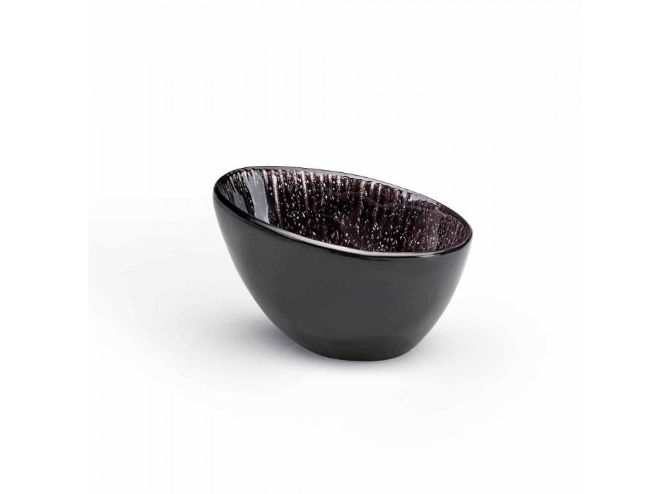 Geschirrset 28 Stück Komplettes schwarzes Porzellan Modernes Design - Skar Viadurini
