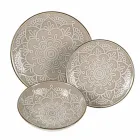 Geschirrservice in Hartdolomitgrau, Hellblau oder Blau 18 Stück - Arabisch Viadurini