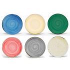 18 Stück Porzellan farbiger und moderner Teller Teller Service - Rurolo Viadurini