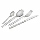 Besteck Set aus sandgestrahltem Edelstahl 24 Stück elegantes Design - Ronfo Viadurini
