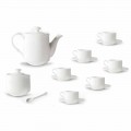 Kaffeetasse Set in weißem Porzellan Design stapelbar 15 Stück - Samantha