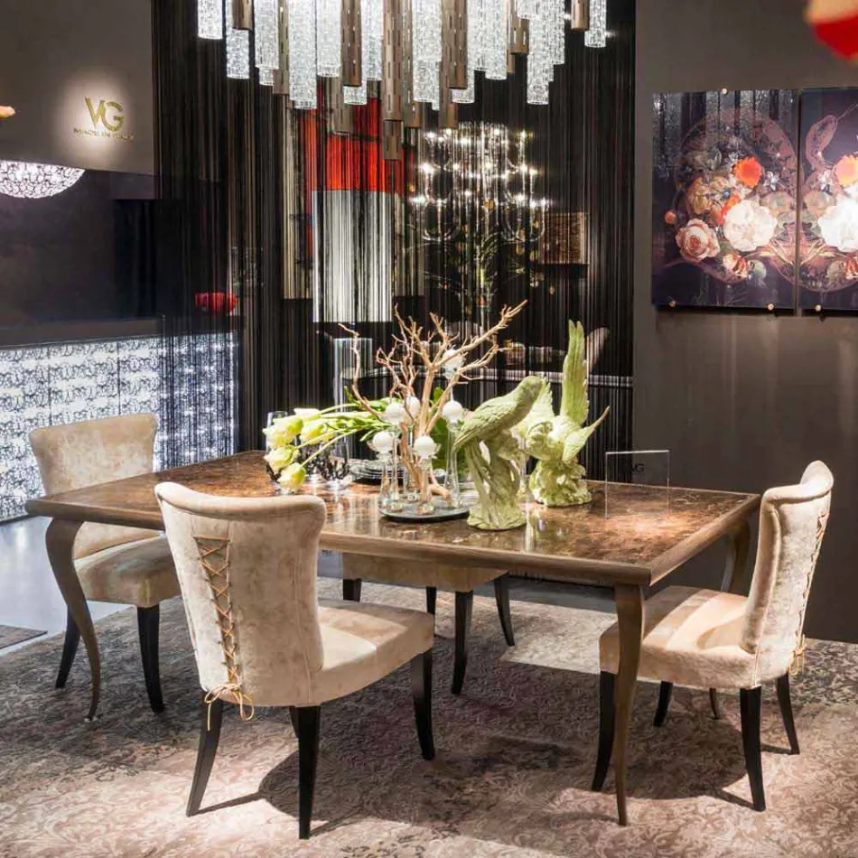 2. September époque Stil Stühle gepolstert Farbe belle Ecru Dita Viadurini