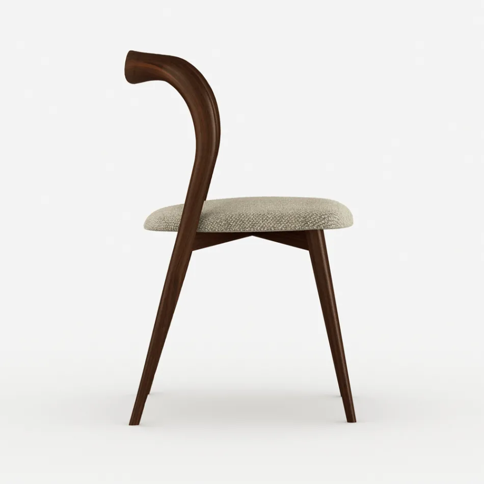 Set aus 4 eleganten Esszimmerstühlen aus Massivholz, hergestellt in Italien - Numa Viadurini