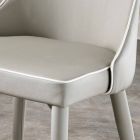 4. September moderne Stühle in weiß oder grau Kunstleder Ophelia Viadurini