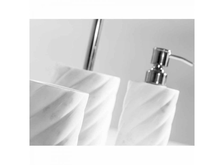 Badezimmer-Design-Accessoires aus Marmor von Calacatta Monza