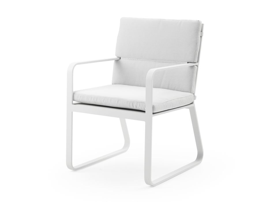 Set aus 2 Outdoor-Sesseln mit nicht verformbarem Schaumstoffkissen - Zuna Viadurini