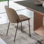 Set mit 2 Wohnzimmerstühlen aus Stoff und Metall, hergestellt in Italien – Ivy Viadurini