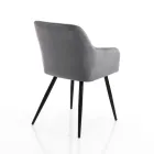 Set mit 2 Stühlen aus Stoff mit Samteffekt – Plutonium Viadurini