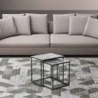 Set mit 2 Couchtischen aus Stahl und MDF – Osmio Viadurini