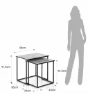Set mit 2 Couchtischen aus Stahl und MDF – Osmio Viadurini