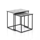 Set mit 2 Couchtischen aus Stahl und MDF – Osmio Viadurini