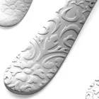 24-teiliges Besteckset aus poliertem Stahl mit Gravur Made in Italy - Nara Viadurini