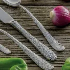 24-teiliges Besteckset aus poliertem Stahl mit Gravur Made in Italy - Nara Viadurini