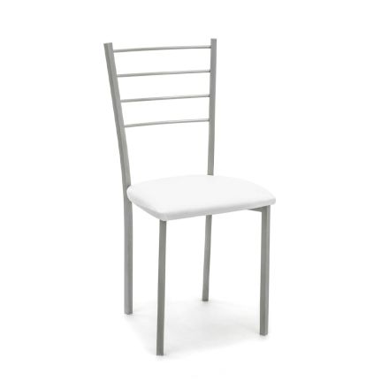 Set aus 4 Stühlen mit grau lackierter Metallstruktur – Galletto Viadurini