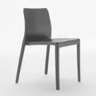 Set mit 4 Außen- und Innenstühlen aus Polypropylen in verschiedenen Farben – gebaut Viadurini