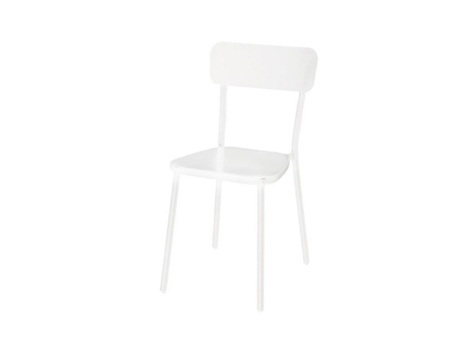 Satz von 4 Outdoor-Stühlen aus epoxidpulverbeschichtetem Aluminium - Zuna Viadurini
