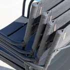 Satz von 4 Gartenstühlen aus verzinktem Metall und Batyline - Prestigio Viadurini