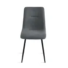 Set aus 4 gepolsterten Wohnzimmersesseln mit Metallgestell - Projekt Viadurini