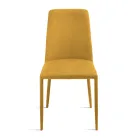 Set aus 4 gepolsterten Stühlen mit farbenfrohem Stoffbezug und gepolstertem Gestell - Luciana Viadurini