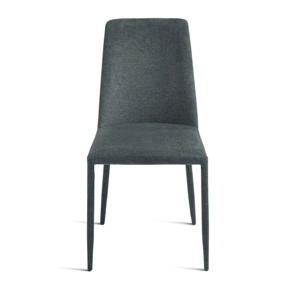 Set aus 4 gepolsterten Stühlen mit farbenfrohem Stoffbezug und gepolstertem Gestell - Luciana Viadurini