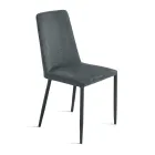 Set aus 4 gepolsterten Stühlen mit farbenfrohem Stoffbezug und gepolstertem Gestell - Luciana Viadurini