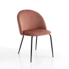 Set mit 4 Stühlen aus Mikrofaserstoff mit Samteffekt – Terbio Viadurini