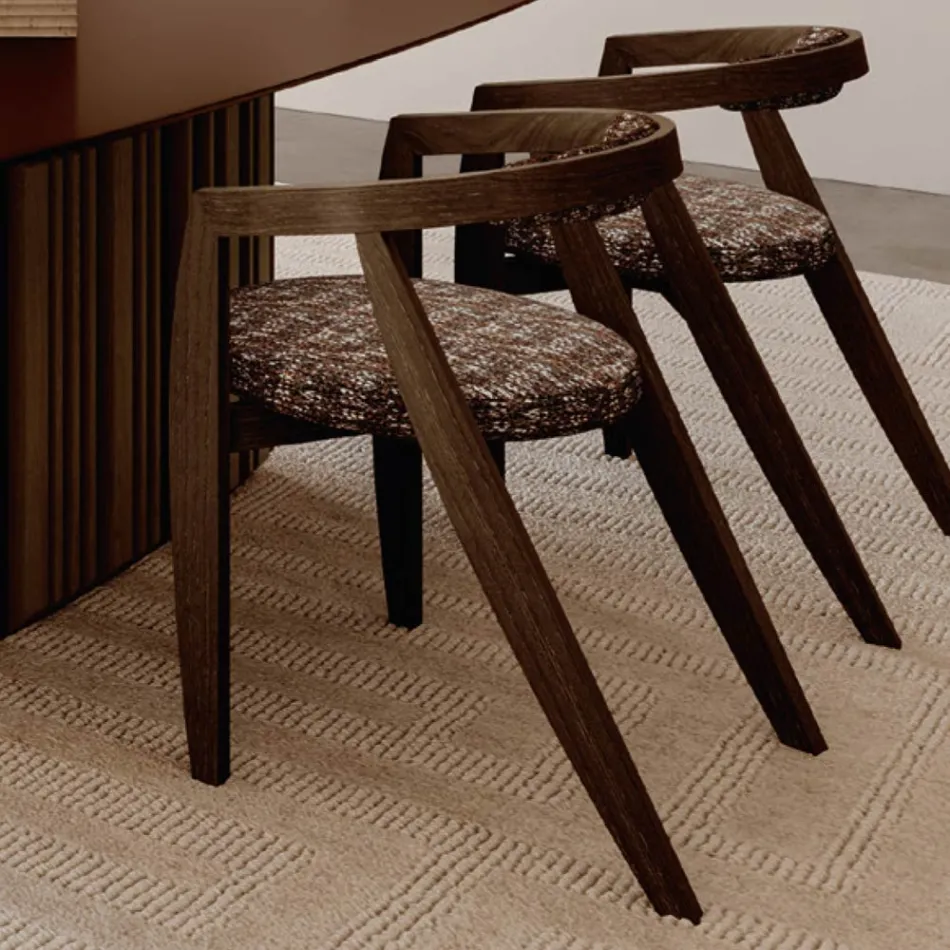 Set aus 4 modernen Stühlen aus hochwertigem Massivholz, hergestellt in Italien - Vela Viadurini