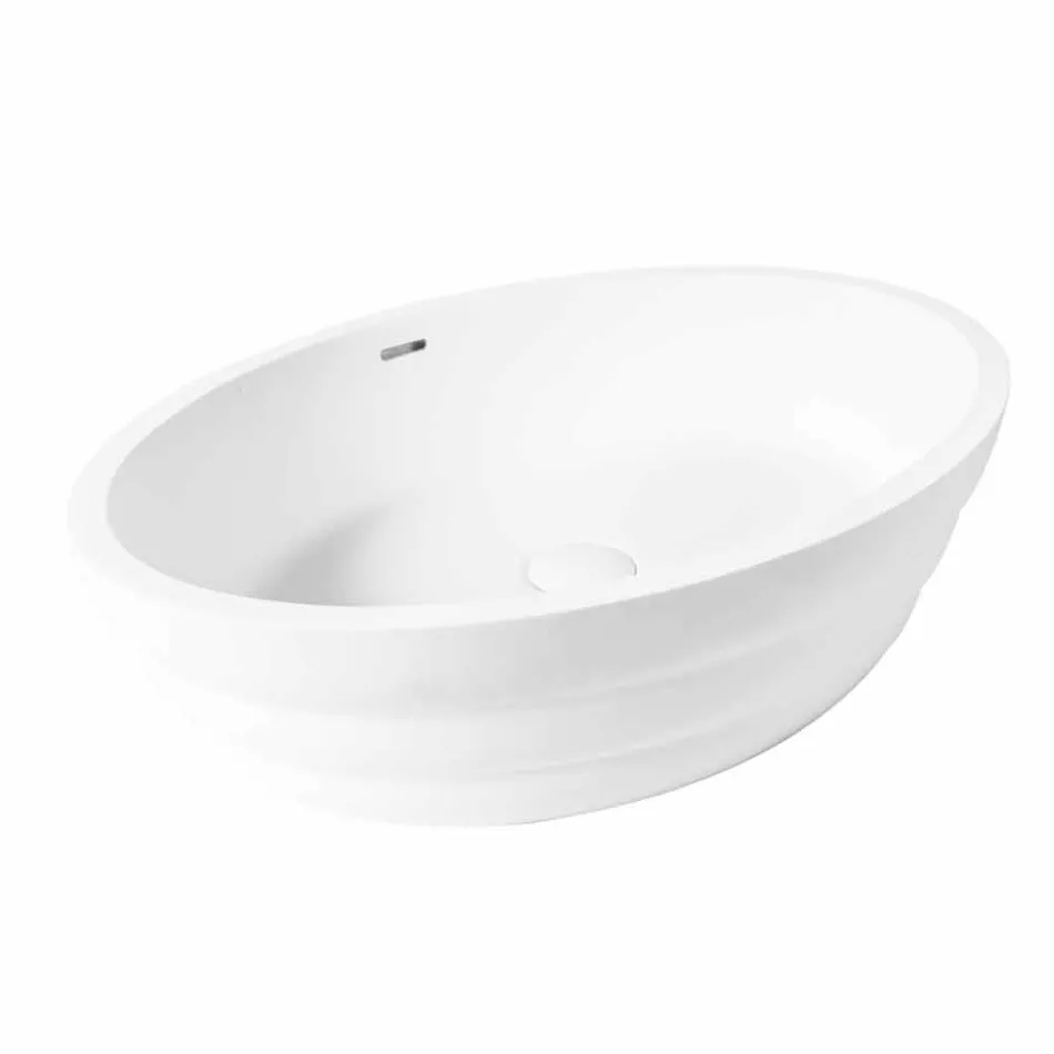 Set von Design-Hängemöbeln für Badezimmer aus gestreiftem Teak Poggio Viadurini