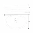 Set von Design-Hängemöbeln für Badezimmer aus gestreiftem Teak Poggio Viadurini